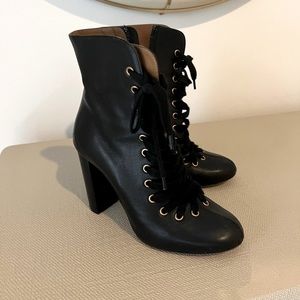 Chloe lace up boots, like new w box and dust bag